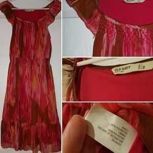 Old Navy | Chiffon Magenta dress Size S/M
